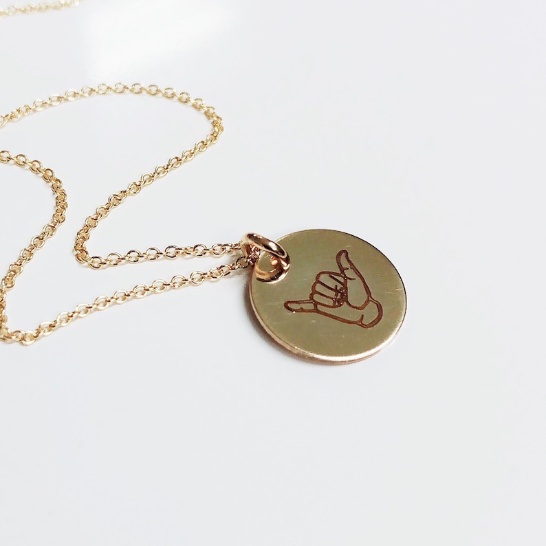 Shaka necklace Hang loose charm necklace charm necklace Etsy