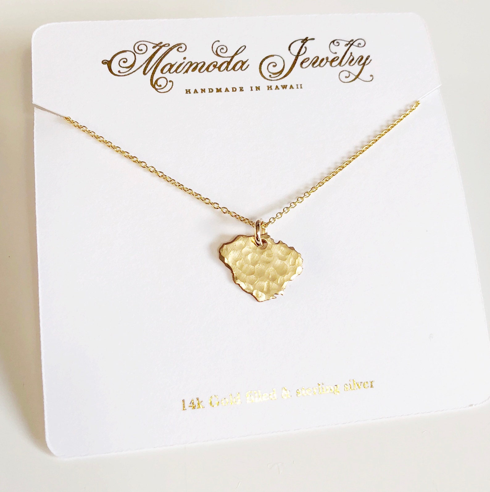 Kauai Necklace Hawaiian Island Necklace Kauai Charm Etsy