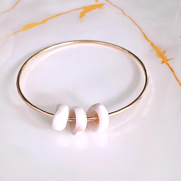 Puka Shell Bangle: Hawaiian Beach Bracelet