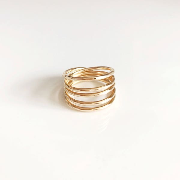 Ring THALIA - Eternity ring - spiral ring - gold filled wrapped around ring -  stacking ring - handmade rings. (R124)