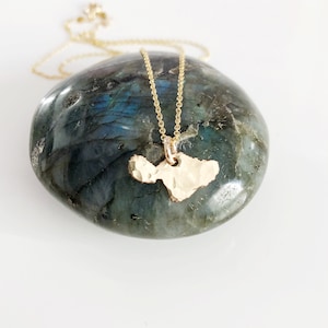 Maui charm necklace - Hawaiian island charm necklace - Maui jewelry (N290)