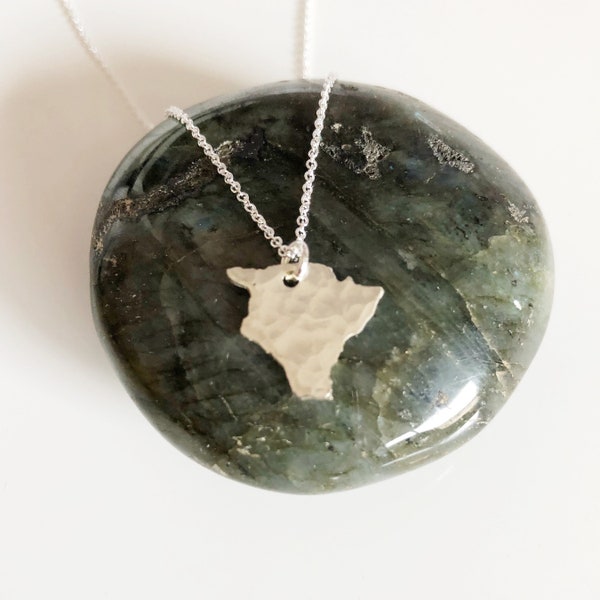 Big Island necklace - Big Island jewelry - Hawaiian island necklace (N286)