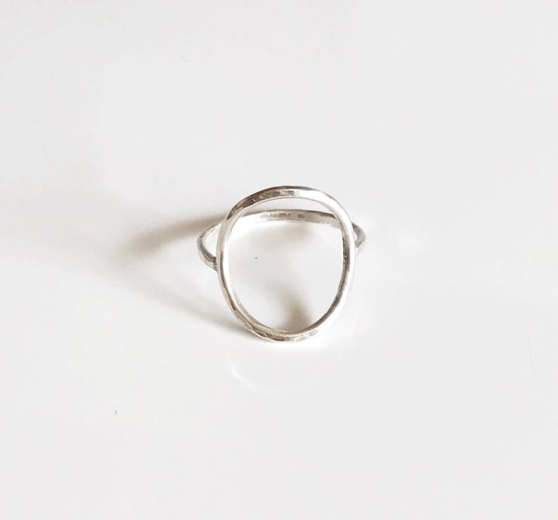 R163 open circle ring eternity ring stacking ring Ring HALO