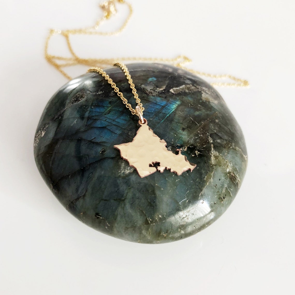 Oahu Charm Necklace Hawaiian Island Necklace Oahu Jewelry Etsy