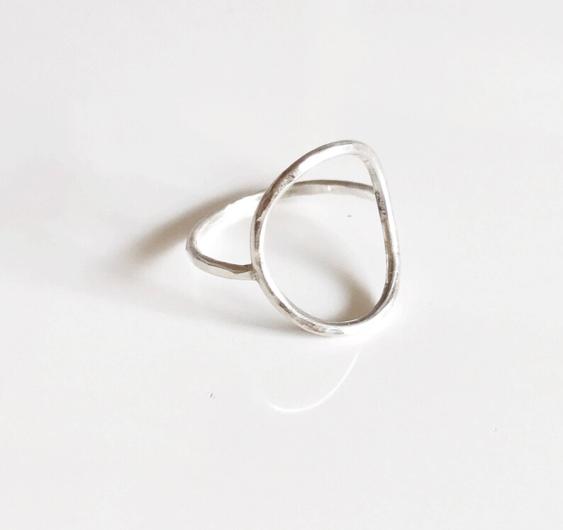 R163 open circle ring eternity ring stacking ring Ring HALO