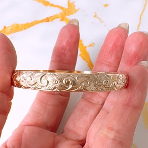 Bangle KEIKO - 6mm baby bangle - Keiki heirloom bangle - baby bracelet (B462)