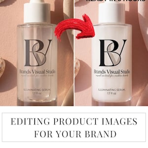 Product photo editing for brands clean product image background blur retouch ecommerce photo fix beauty hair product editing
