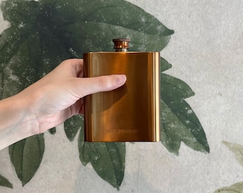 Petaca de cobre vintage de W&P Design | Petaca portátil para beber