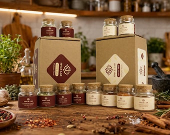 12 Spice Blend Gift Set – Double Box Gourmet Seasoning Set | Handmade Spice Collection | Gift for Food Lover, Housewarming Gift