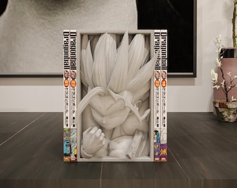 3D Printed Anime Book Nook Martial Arts Hero Energy Aura Decor