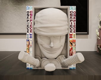 Anime Swordsman Book Nook Pirate Warrior Shelf Insert 3D Printed Fantasy Decor