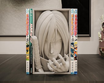 Serpent Sage Book Nook Dark Ninja Fantasy Shelf Insert 3D Printed Anime Decor