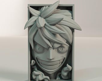 Luffy Book Nook – 3D Printed Anime Bookshelf Insert
