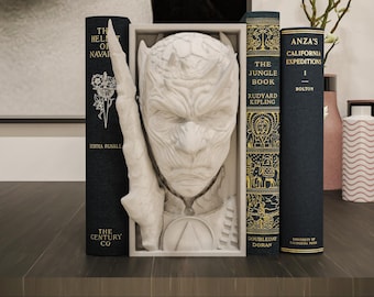 Ice King Book Nook Dark Fantasy Frozen Throne Shelf Insert 3D Printed Decor