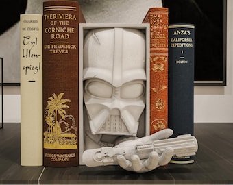 Dark Space Warrior Book Nook Sci-Fi Galaxy Shelf Insert 3D Printed Futuristic Decor