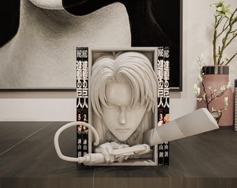 Elite Captain Book Nook Anime Warrior Shelf Insert 3D Printed Dark Fantasy Decor