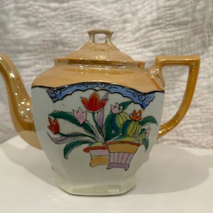 Teekanne Japan Peach Lusterware