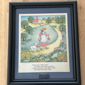 Mother Goose Mary aveva un illustratore di Austin incorniciato con agnellino