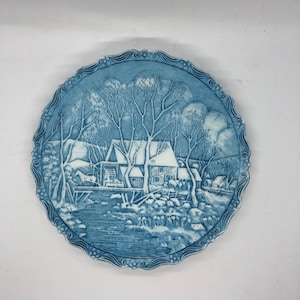Fenton “Winter In the Country” Plate 1980 signed