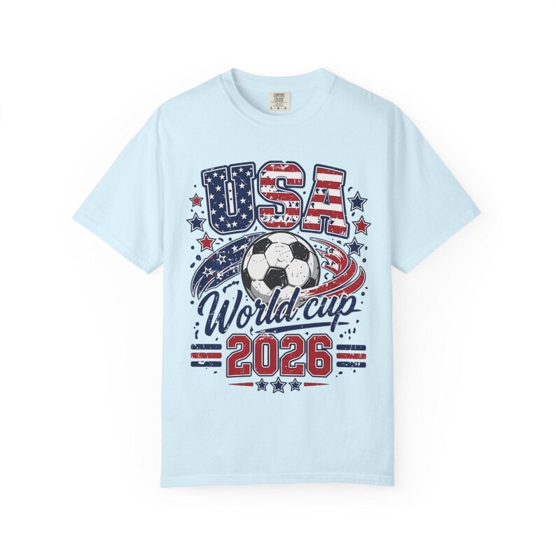 USA World Cup 2026 Shirt — Patriotic American Flag Soccer Tee | Retro USMNT Football Gift for Men Women Kids, Comfort Colors image 7