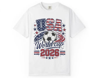 USA World Cup 2026 Shirt — Patriotic American Flag Soccer Tee | Retro USMNT Football Gift for Men Women Kids, Comfort Colors
