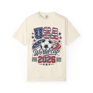 USA World Cup 2026 Shirt — Patriotic American Flag Soccer Tee | Retro USMNT Football Gift for Men Women Kids, Comfort Colors image 2