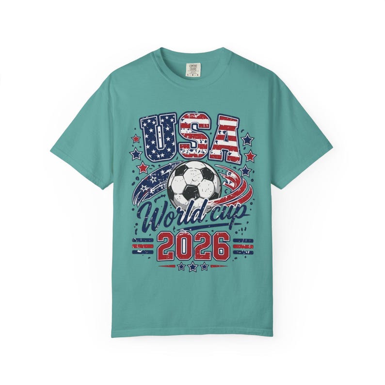 USA World Cup 2026 Shirt — Patriotic American Flag Soccer Tee | Retro USMNT Football Gift for Men Women Kids, Comfort Colors image 6