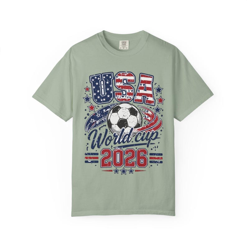 USA World Cup 2026 Shirt — Patriotic American Flag Soccer Tee | Retro USMNT Football Gift for Men Women Kids, Comfort Colors image 5