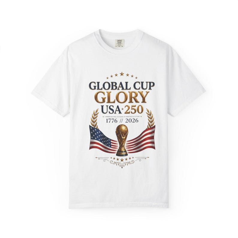USA World Cup 2026 Shirt — Patriotic American Flag Soccer Tee | Retro USMNT Football Gift for Men Women Kids, Comfort Colors image 4