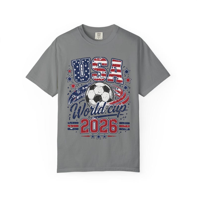 USA World Cup 2026 Shirt — Patriotic American Flag Soccer Tee | Retro USMNT Football Gift for Men Women Kids, Comfort Colors image 4