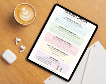 Planejador imprimível para simplificar projetos | PDF de produtividade lenta | Planilha de planejamento e clareza de projetos