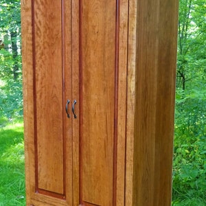 Very large Cherry Pantry with door shelves and Plenty of Extras image 1