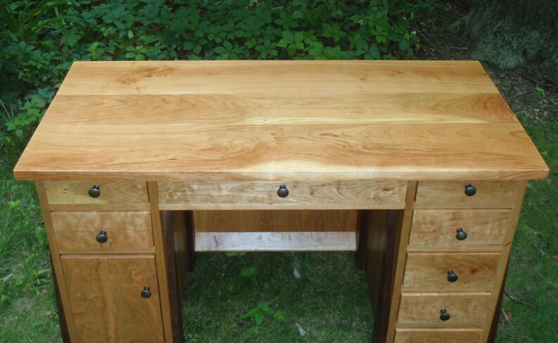 Arched Cherry Walnut Desk