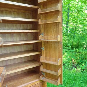 Very large Cherry Pantry with door shelves and Plenty of Extras image 5