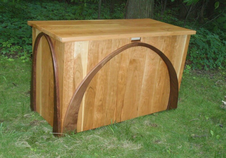 Arched Cherry Walnut Desk