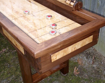 Shuffleboard Table in Walnut and Burl (Or Curling Table, eh?)