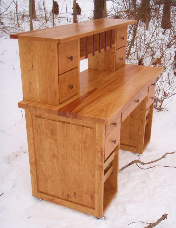 Shaker Cherry Craft Desk Etsy