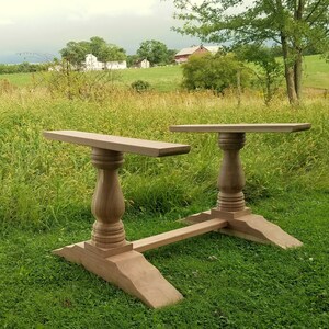 Walnut Turned Post Table Base