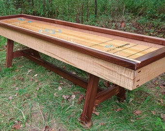 Tiger Maple Shuffleboard Table (9 foot) (Or Curling Table)