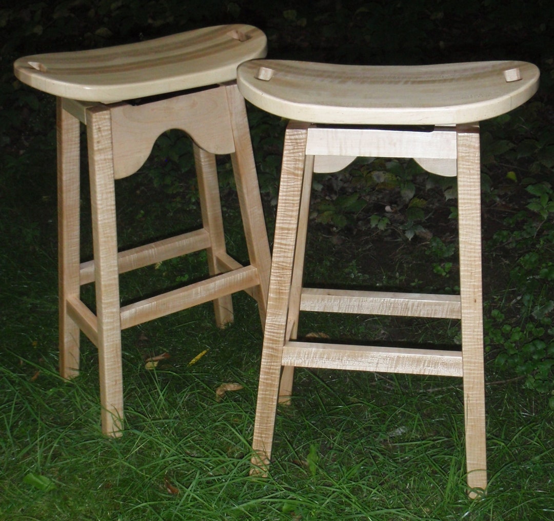 Rare Tiger Maple Stool - Etsy