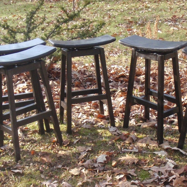 Black is Beautiful Oriental Swivel Stools