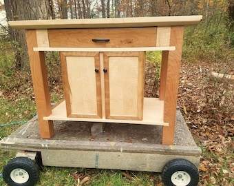 Cherry and Maple Butcher Block Island