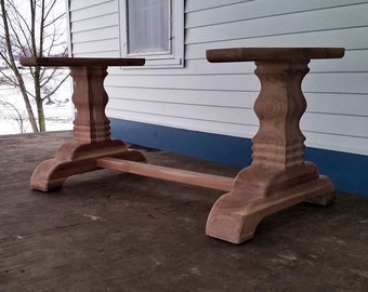 Custom Walnut Table Base - Pics of Bench Base too !