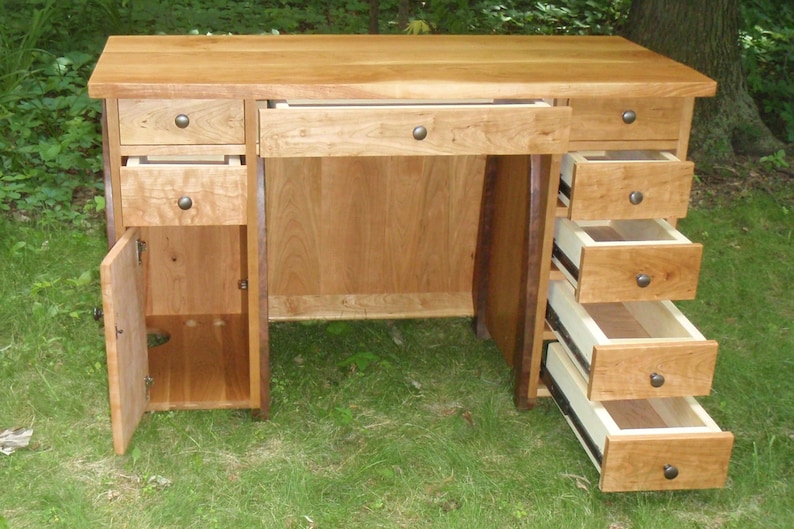 Arched Cherry Walnut Desk