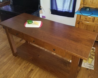 Walnut Kitchen Island