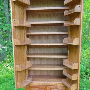 Very large Cherry Pantry with door shelves and Plenty of Extras image 3