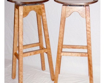 Curvy & Swervy in Cherry-n-Walnut Bar Stools