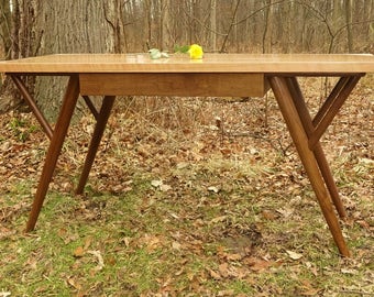 60" Walnut and Cherry Art Desk