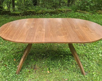 Very CUTE Tiny Walnut Walking Extension Table © 2017 36in to 60in
