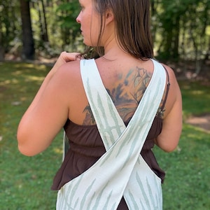 Crossback Apron Sewing Pattern PDF Size S-2XL | Japanese Inspired Apron | Beginner Sewing Pattern | Digital Download